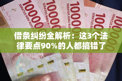 济南借条纠纷全解析：这3个法律要点90%的人都搞错了