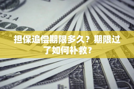 济南担保追偿期限多久？期限过了如何补救？