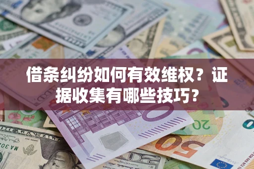 济南借条纠纷如何有效维权？证据收集有哪些技巧？
