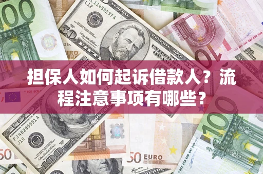 济南担保人如何起诉借款人？流程注意事项有哪些？